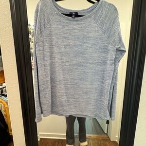 Women's Blue Long Sleeve Top